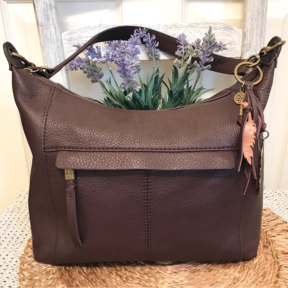 The Sak Alameda Leather Hobo Bag Burgundy Brown